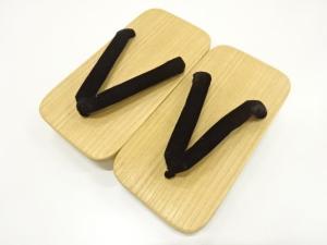 未使用品　鼻緒ビロード　男物桐下駄(23センチ)